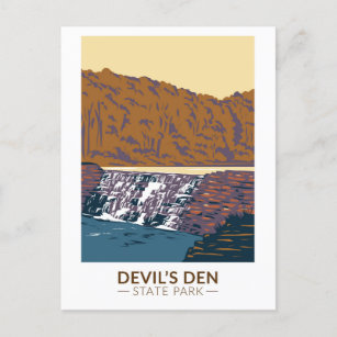 Cartão Postal Devils Den State Park Arkansas Vintage