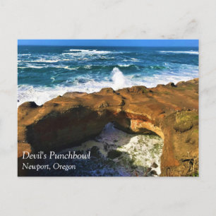 Cartão Postal Devil's Punchbowl, Newport, Oregon Cartão-postal