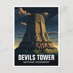 Cartão Postal Devils Tower National Monuument Viagem Wyoming
