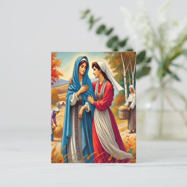 Cartão Postal Devoção de Ruth a uma Viagem Fiel (Em pé/Frente)