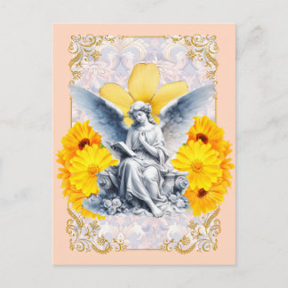 Cartão Postal Devoção Dourada - Anjo do Girassol