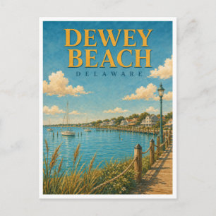 Cartão Postal Dewey Beach Delaware Rehoboth Bay GeoSaga