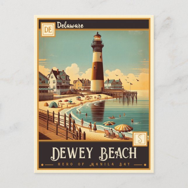 Cartão Postal Dewey Beach | Vintage (Frente)