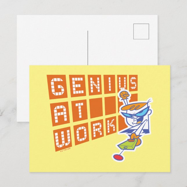 Cartão Postal Dexter "Genius At Work" (Frente/Verso)