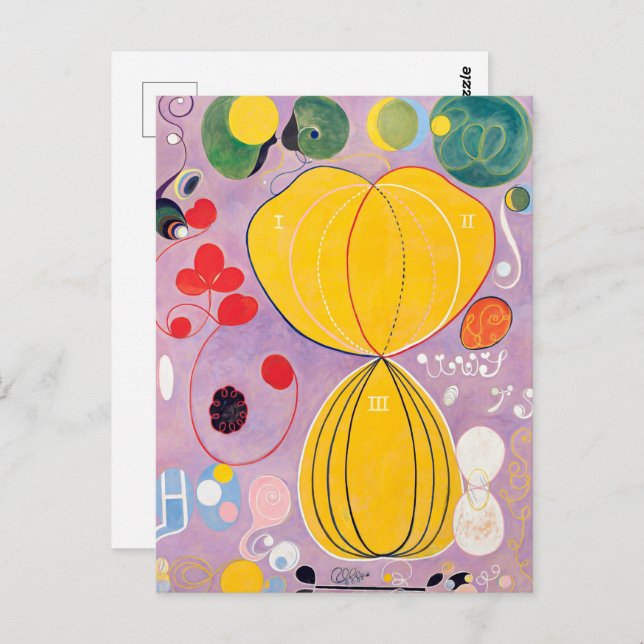 Cartão Postal Dez Maiores, Nº 7, Aduldade | Hilma af Klint | (Frente/Verso)