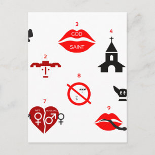 Cartão Postal dez mandamentos modernos