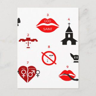 Cartão Postal dez mandamentos modernos