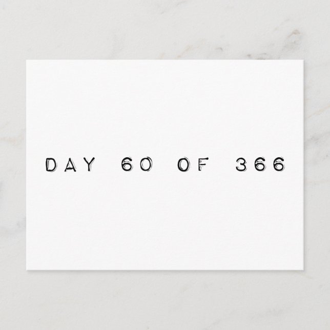 Cartão Postal dia 60 do 366 LEAP DAY (Frente)