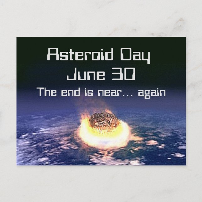 Cartão Postal Dia Asteroide 30 de junho (Frente)