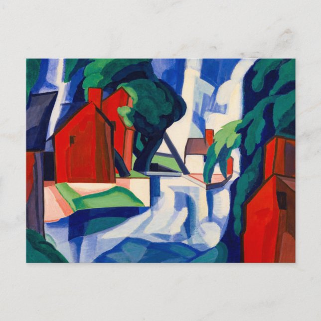 Cartão Postal Dia Azul, 1930 por Oscar Bluemner (Frente)