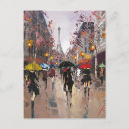 Cartão Postal Dia chuvoso em Paris