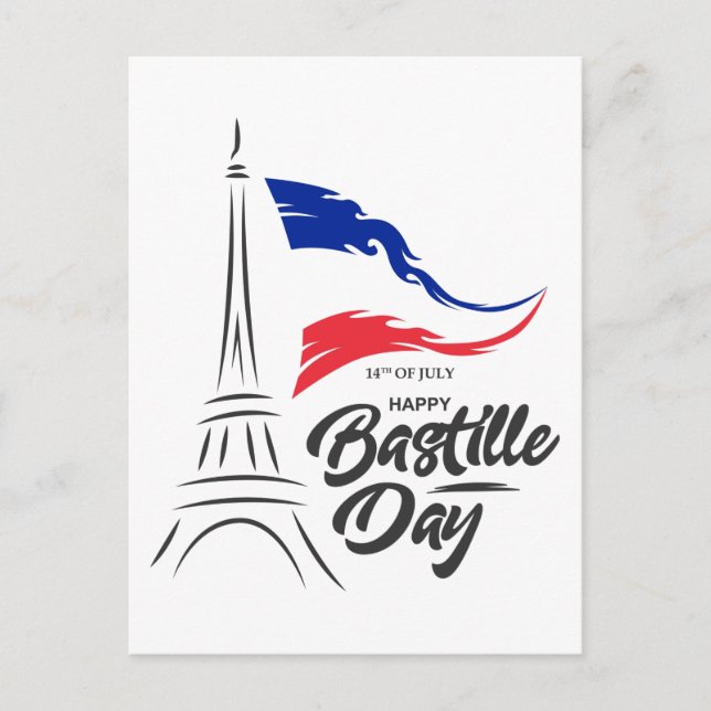 Cartão Postal Dia da Bastilha, Torre Eiffel T Shirt Coffee Mug (Frente)