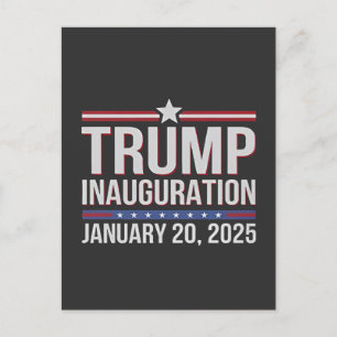 Cartão Postal Dia da Inauguração de Trump Janeiro de 2025 Presid