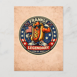 Cartão Postal Dia da Independência Dawg - Amantes da Comida
