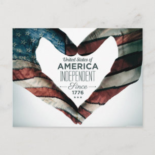 Cartão Postal Dia da Independência e 4 de julho