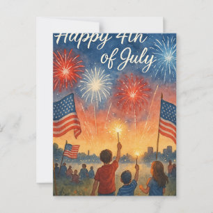 Cartão Postal Dia da Independência Feliz de 4 de julho