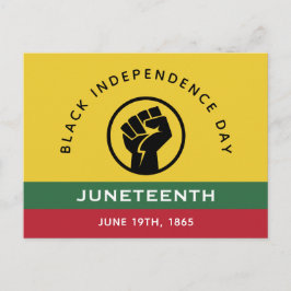Cartão Postal Dia da Independência Negra Juneteenth 1865 Texto C