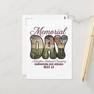 Cartão Postal Dia da Memória Cemitério Nacional de Arlington