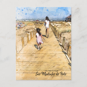 Cartão Postal Dia da Praia - São Martinho do Porto - Portugal