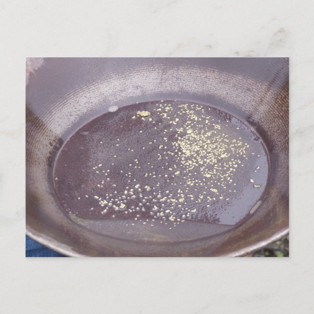 Cartão Postal Dia da Sorte, Dourado (Frente)