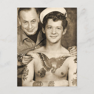 Cartão Postal Dia da Tatuagem do Marinheiro