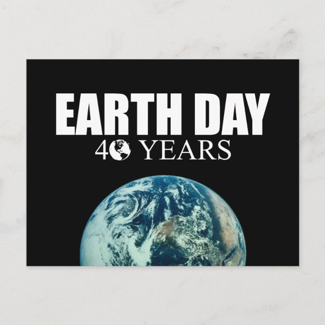 Cartão Postal DIA DA TERRA 40 anos (Frente)