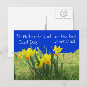 Cartão postal - Dia da Terra Daffodils