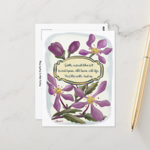 Cartão Postal Dia da Terra: Flores de Maçã de Caranguejo em Goua