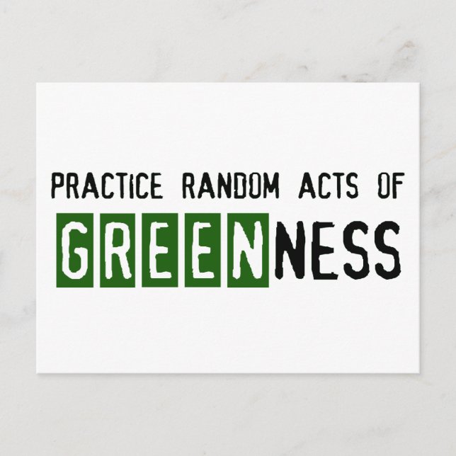 Cartão Postal Dia da Terra - Seja Verde (Frente)
