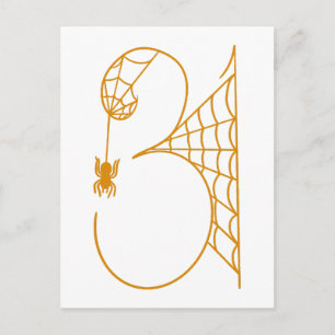 Cartão Postal Dia das Bruxas 31 Teias de Aranha