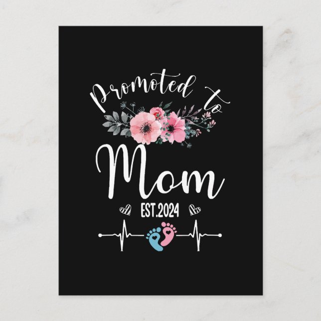 Cartão Postal Dia das Mães Engraçado com Florais 2024 (Frente)