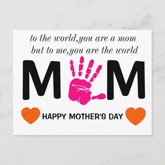 Cartão Postal Dia das Mães Imprimível (Frente)