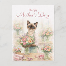 Cartão Postal Dia das Mães para amantes de gatos 