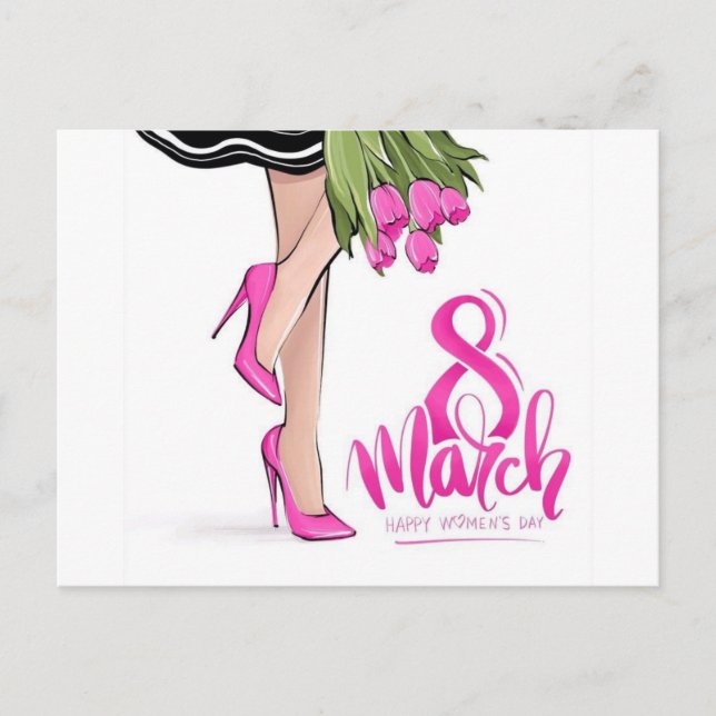 Cartão Postal dia das mulheres (Frente)