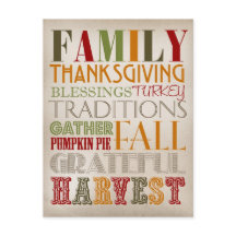 Cartão postal - Dia de Ação de Graças