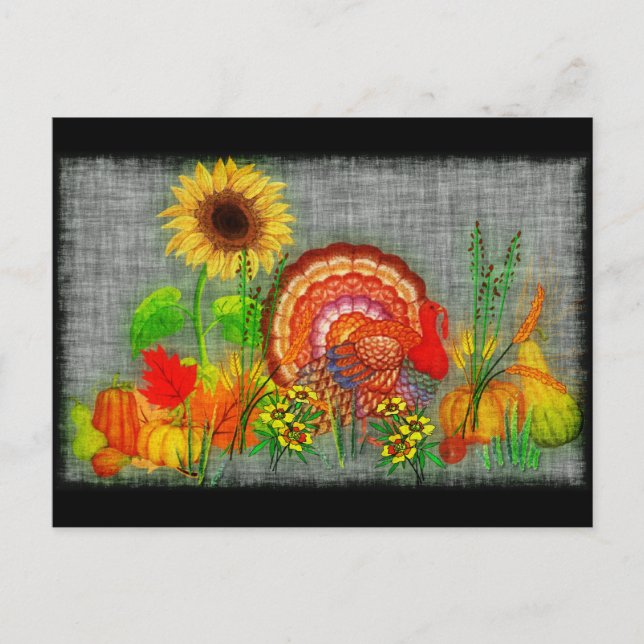 Cartão Postal Dia de Ação de Graças (Frente)