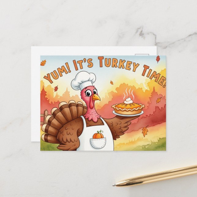 Cartão Postal Dia de Ação de Graças (Frente/Verso In Situ)