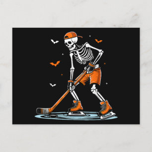 Cartão Postal Dia de as Bruxas engraçado do Skeleton Ice Hallowe