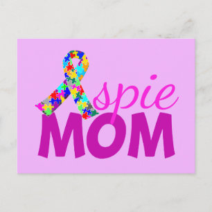 Cartão Postal Dia de as mães Aspie Mãe Bonito do Asperger de F