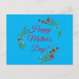 Cartão Postal Dia de as mães desejado flores vermelhas aquarela 