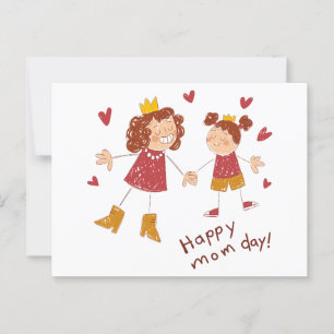 Cartão Postal Dia de as mães Feliz