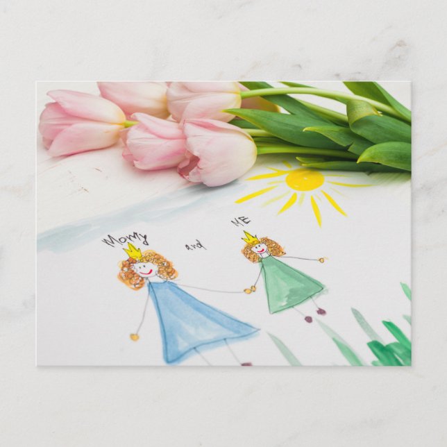 Cartão Postal Dia de as mães Feliz (Frente)