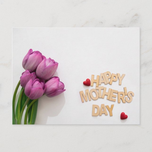 Cartão Postal Dia de as mães Feliz (Frente)