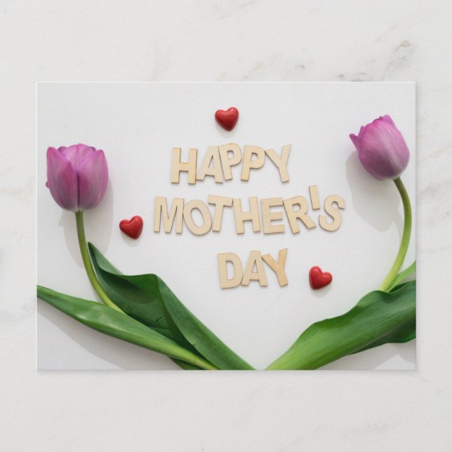 Cartão Postal Dia de as mães Feliz (Frente)