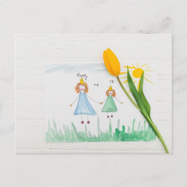 Cartão Postal Dia de as mães Feliz (Frente)