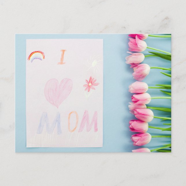 Cartão Postal Dia de as mães Feliz (Frente)