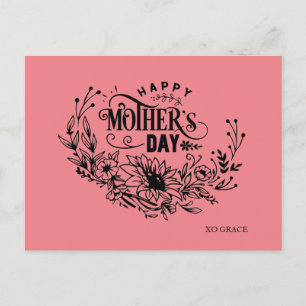 Cartão Postal Dia de as mães Feliz