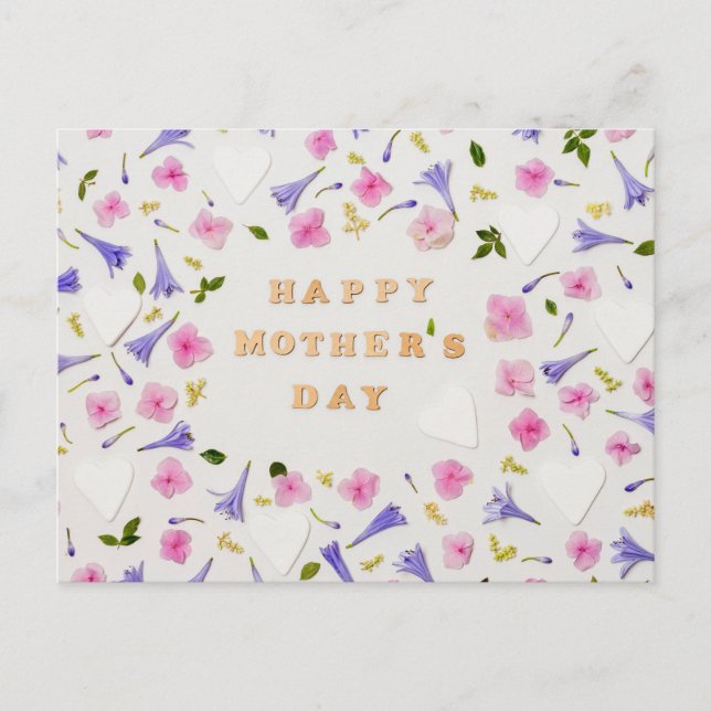 Cartão Postal Dia de as mães Feliz (Frente)