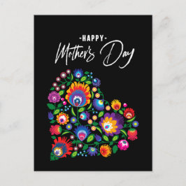 Cartão Postal Dia de as mães Feliz com Texto Personalizado do Co