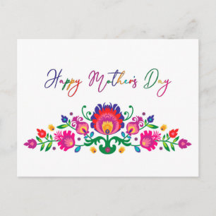 Cartão Postal Dia de as mães Feliz com Texto Personalizado do F